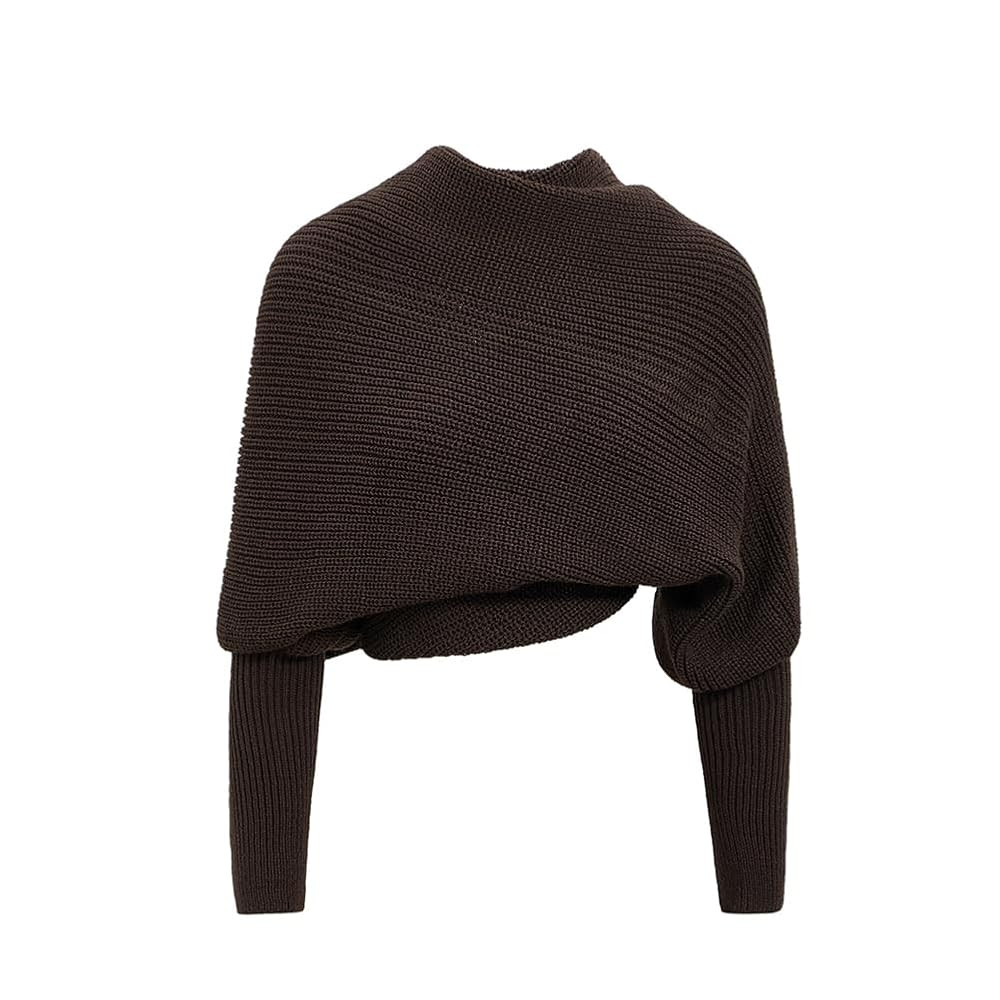 Women Autumn Winter Scarf Wrap Sweater Multi-Use Knitted wrap scarf with sleeves | Amazon (US)