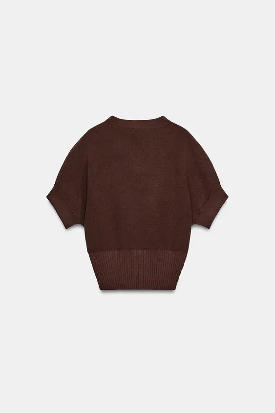 STRICKOBERTEIL MIT TAILLIERTEM BUND | Zara DE