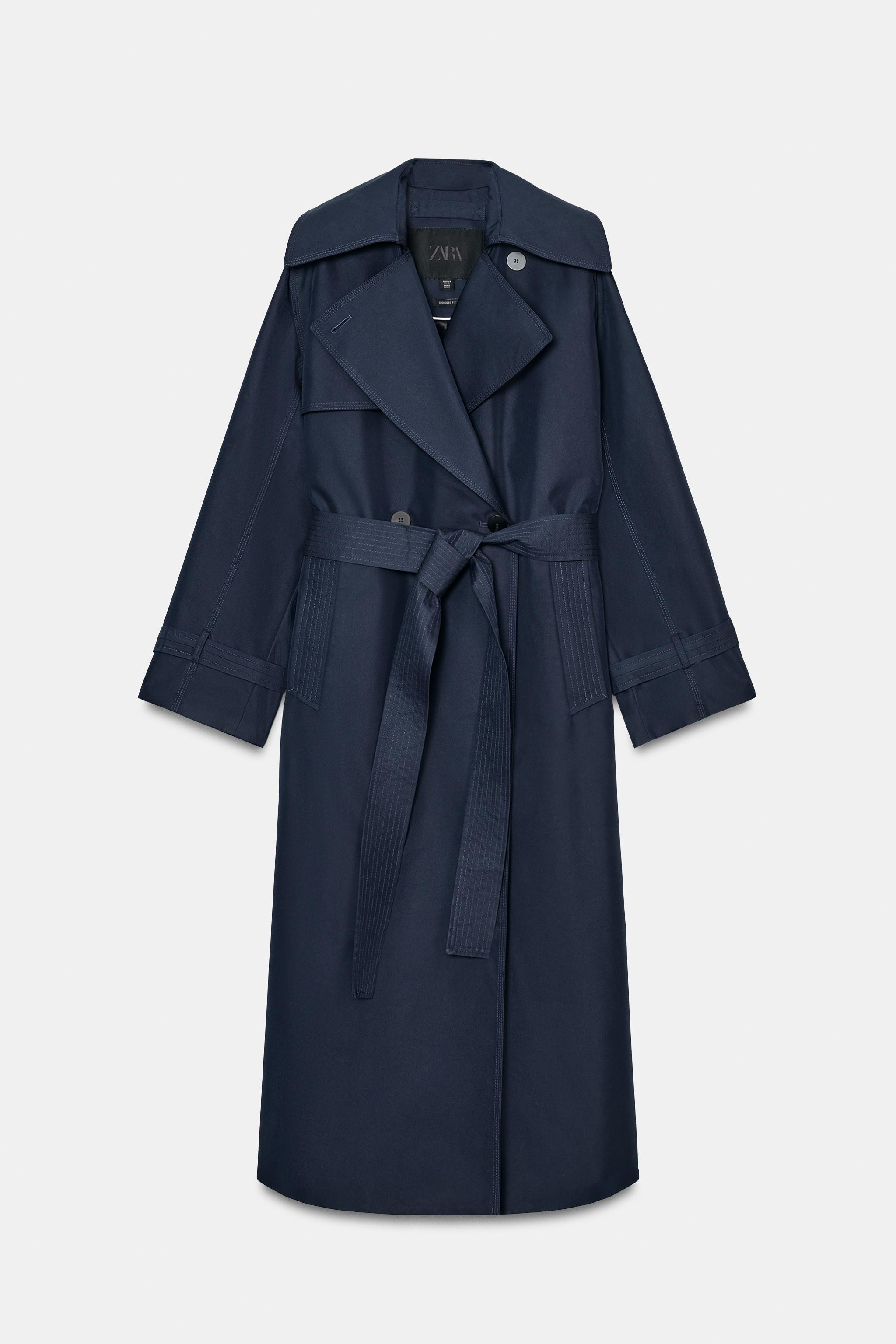 ZW COLLECTION OVERSIZE TRENCH COAT WITH BELT | Zara UK