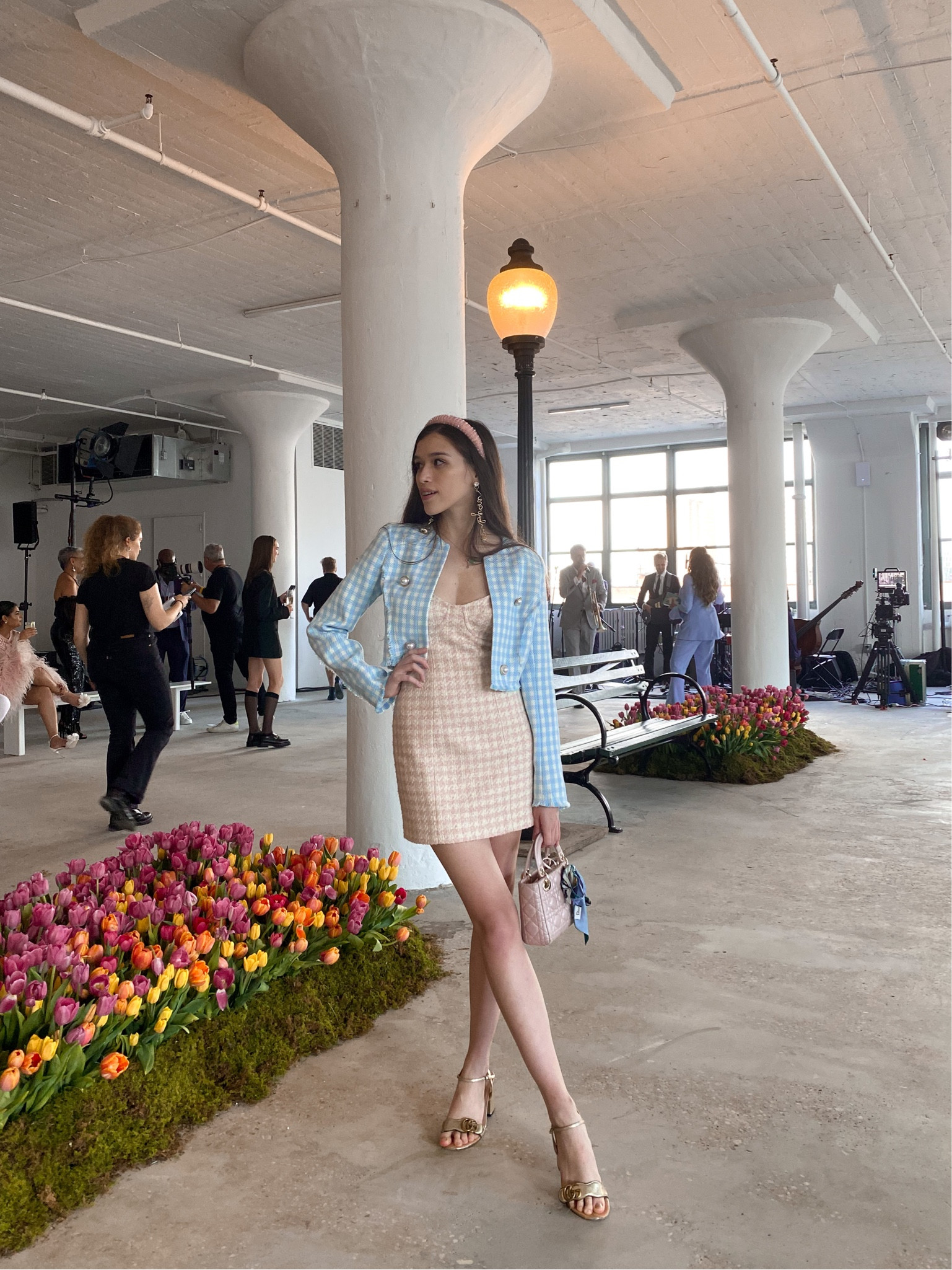 A gingham girl at NYFW 🎀

I’ve always been one for a good statement jacket, and this gingham collarless cropped blazer  from Revolve fits the bill. It might not be trendy fall fashion, but hey, rules are meant to be broken, right?

I paired the piece with this pink and white boucle houndstooth mini dress that would give allllll the good female leads of the 90s and early 2000s a run for their money (Cher, Elle Woods, I’m looking at you!)

My pink beaded headband is unbelievably affordable and available in tons of colors!

The gold Gucci Marmont sandals I’m wearing are definitely a style splurge, but are absolutely SO versatile (and comfortable). The sandals are available in multiple colors, and I really believe they’re one of the most worth-it luxury spends out there right now

Top shop my whole look, download the @shop.LTK app and follow me @eva_phan 



#LTKSeasonal #LTKunder50 #LTKstyletip
