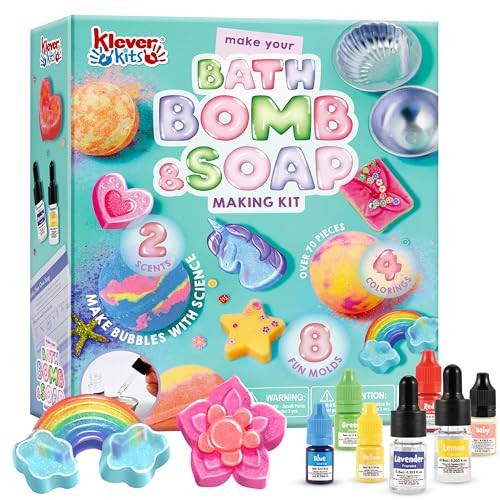Klever Kits Bath Bomb, Soap Making Kit for Kids, 2-in-1 Spa Science Kits, DIY Make Your Own Bath Bombs & Soap, Spa Kit for Kids, Gifts Toys for Kid, Birthday Present | Amazon (US)