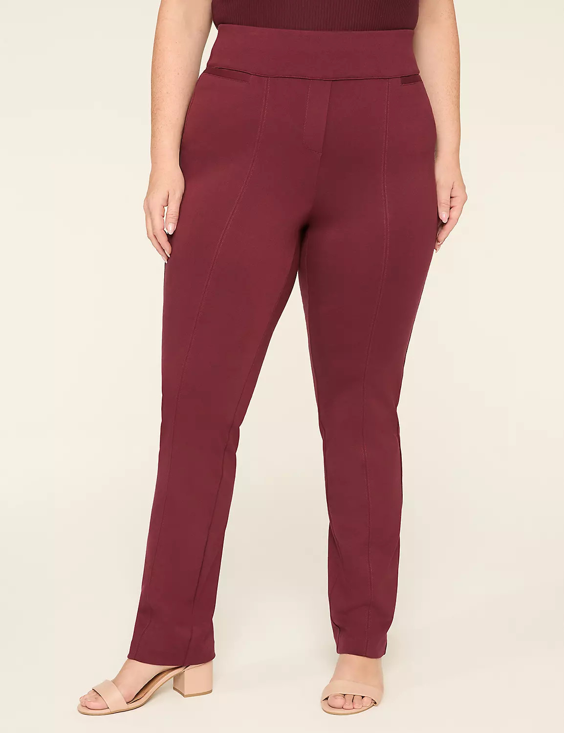 Ponte Pull-On Straight Leg Pant | Lane Bryant (US)