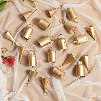 KRATI EXPORTS Barn Bells in Small Sizes- 20 Distinctive Golden Rustic Bells - Full of Beautiful R... | Amazon (US)