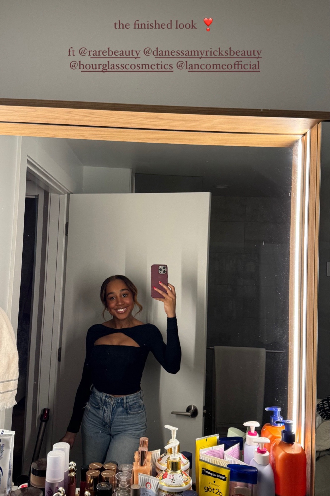 all the makeup products I used for this glowy look 🤍 #blackgirlmakeup