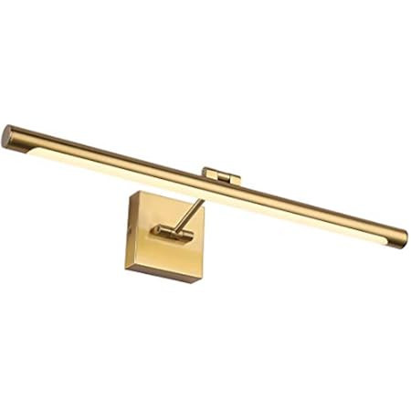 LED Picture Light Fixtures 16.54 Inches, Modern Metal Artwork Wall Lamps with Single Swing Arm, 9W (50W Eqv.), Hardwire Connection, Non-Dimmable, 3000K Warm White, CRI80+, Golden-Like Brass Finish | Amazon (US)