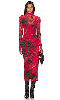 AFRM Shailene Dress in Placed Large Rose from Revolve.com | Revolve Clothing (Global)