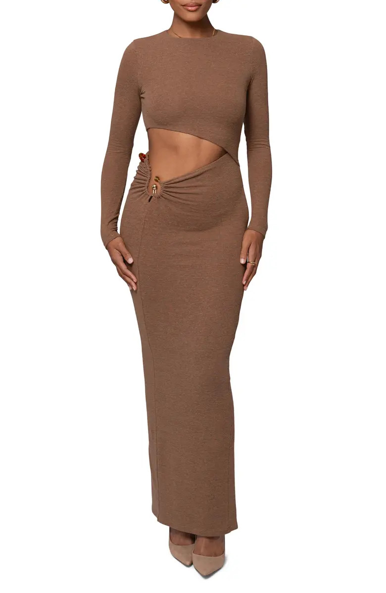 Summer Romance Cutout Long Sleeve Maxi Dress | Nordstrom