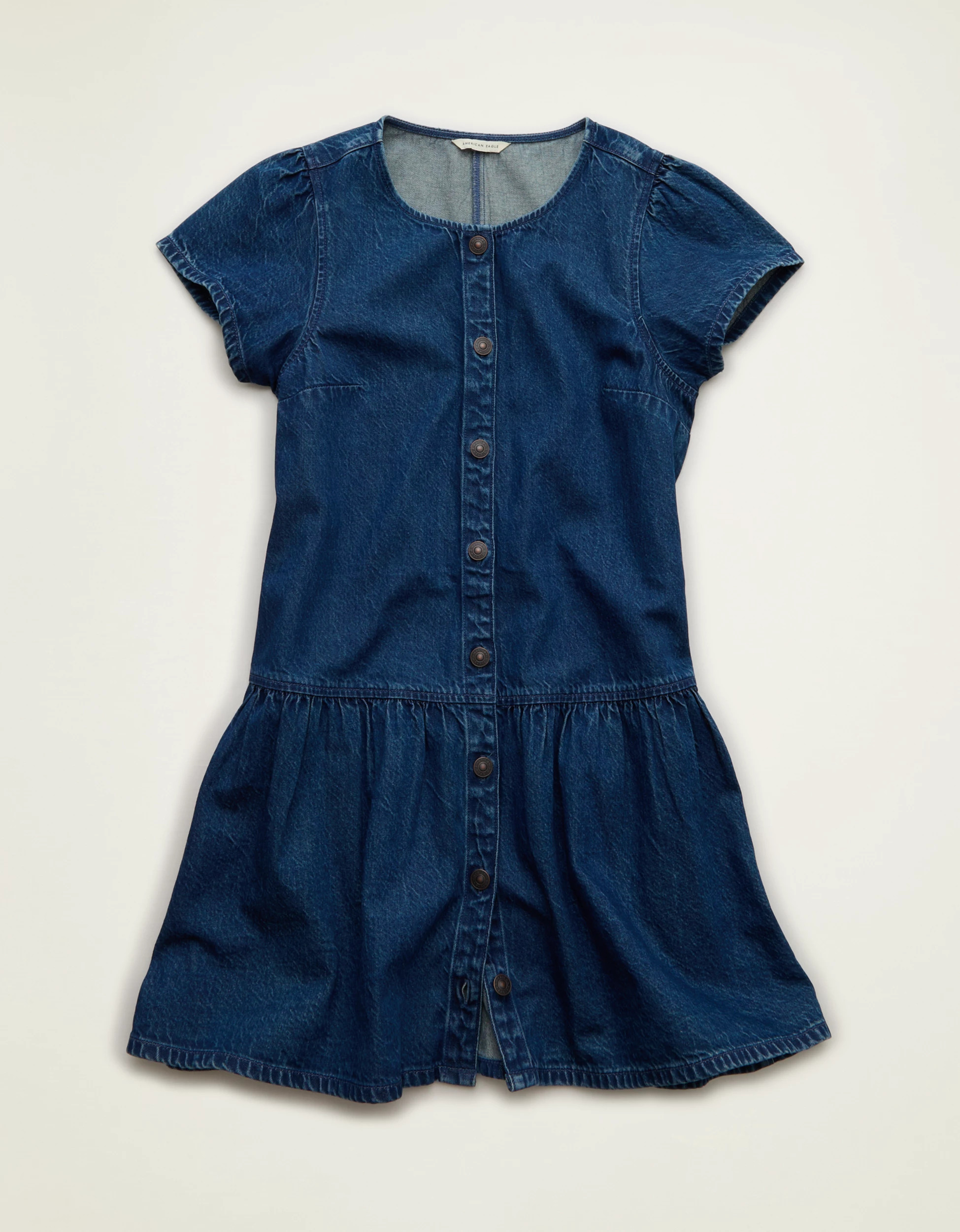 AE Short-Sleeve Peplum Mini Dress | American Eagle Outfitters (US & CA)
