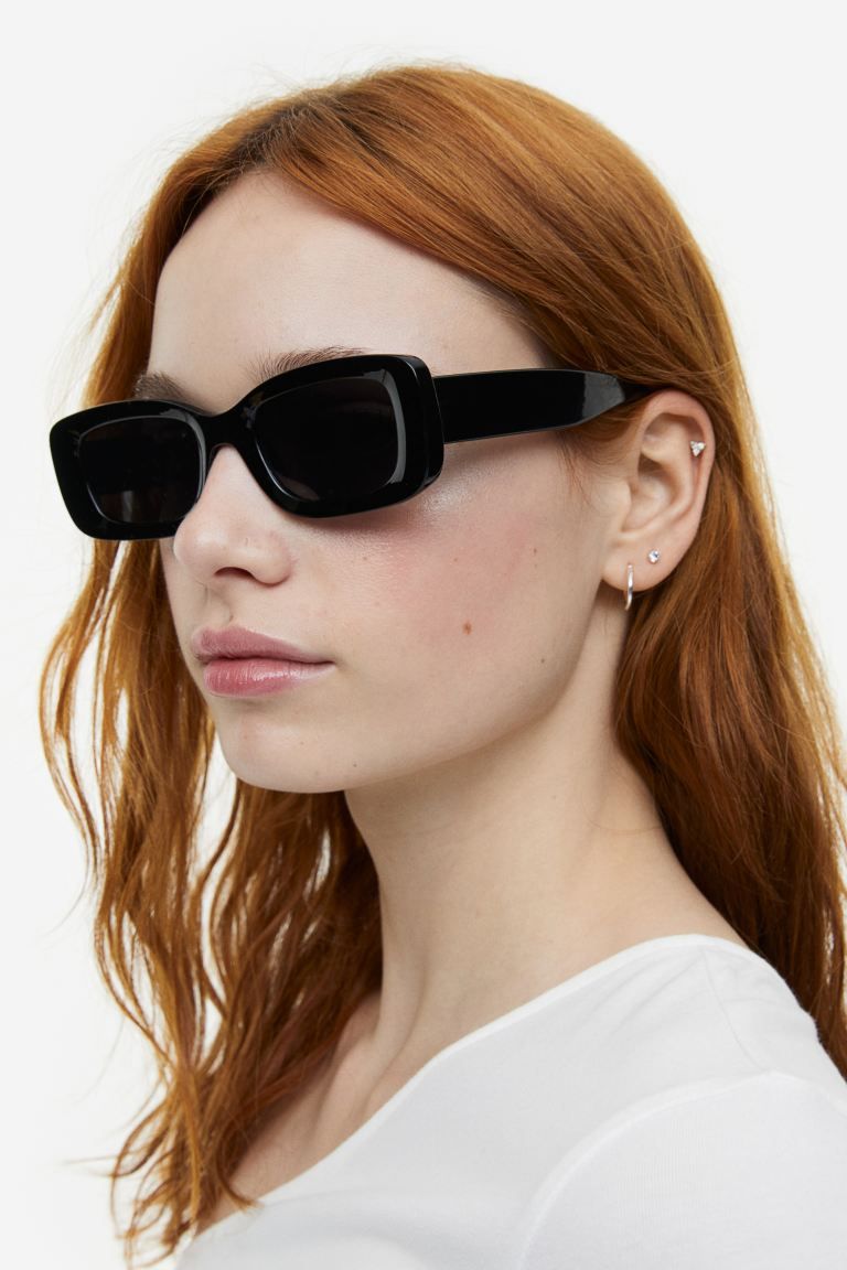 Rechteckige Sonnenbrille - Schwarz - Ladies | H&M DE | H&M (DE, AT, CH, NL, FI)