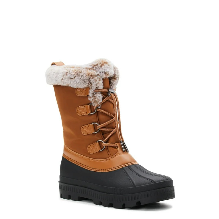 Time and Tru Women’s Lace Up Duck Boots - Walmart.com | Walmart (US)