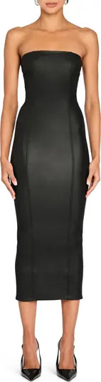 SER.O.YA Adalaide Coated Denim Midi Dress | Nordstrom | Nordstrom