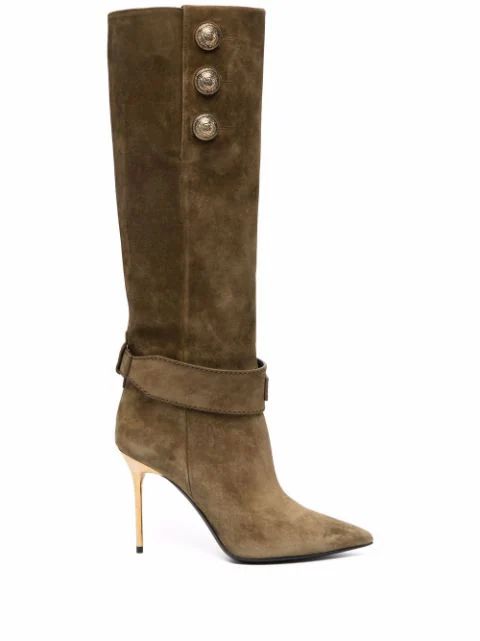 clasp-strap knee-high boots | Farfetch (AU)