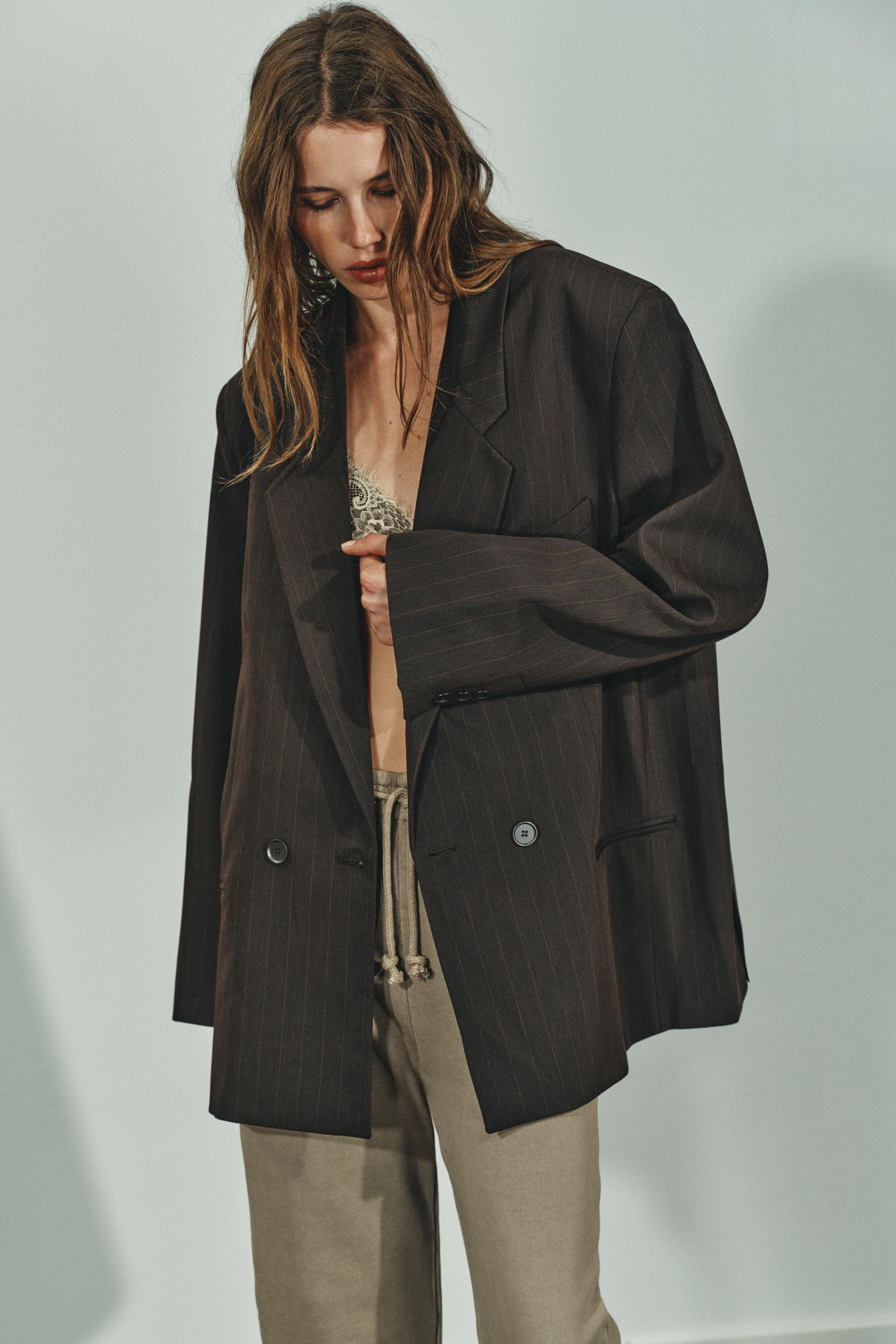 OVERSIZED PINSTRIPE BLAZER | Zara US