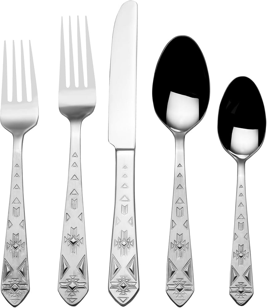 Towle Everyday Pueblo 20-Piece Stainless Steel Flatware Set, Service for 4 | Amazon (US)