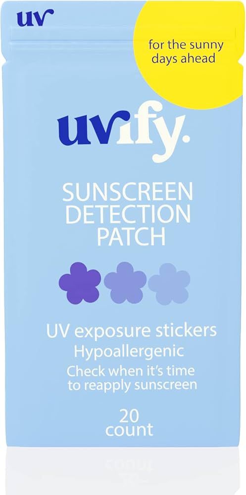 UVIFY UV Stickers for Sunscreen | 20 Count UV Detection Stickers | Know When to re-Apply Sunscree... | Amazon (US)