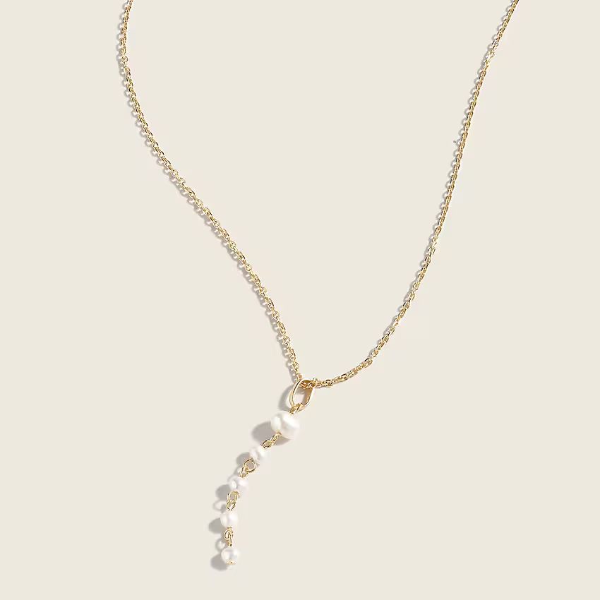 Demi-fine freshwater pearl lariat necklace | J.Crew US