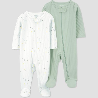 Carter's Just One You® Baby 2pk Sleep N' Play - Green/Ivory 9M | Target