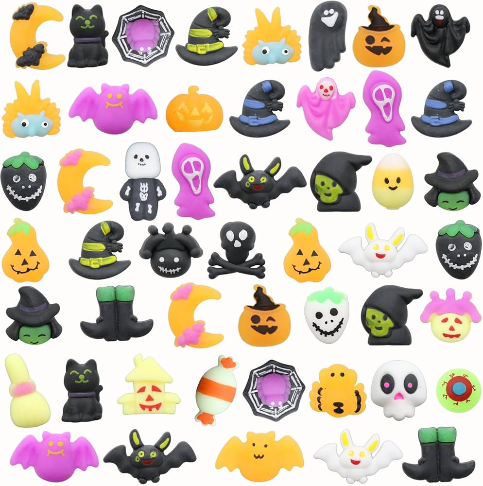 50 PCS Halloween Mochi Squishy Toys, Squishies Halloween Toys Halloween Party Favourite Pumpkin G... | Amazon (US)