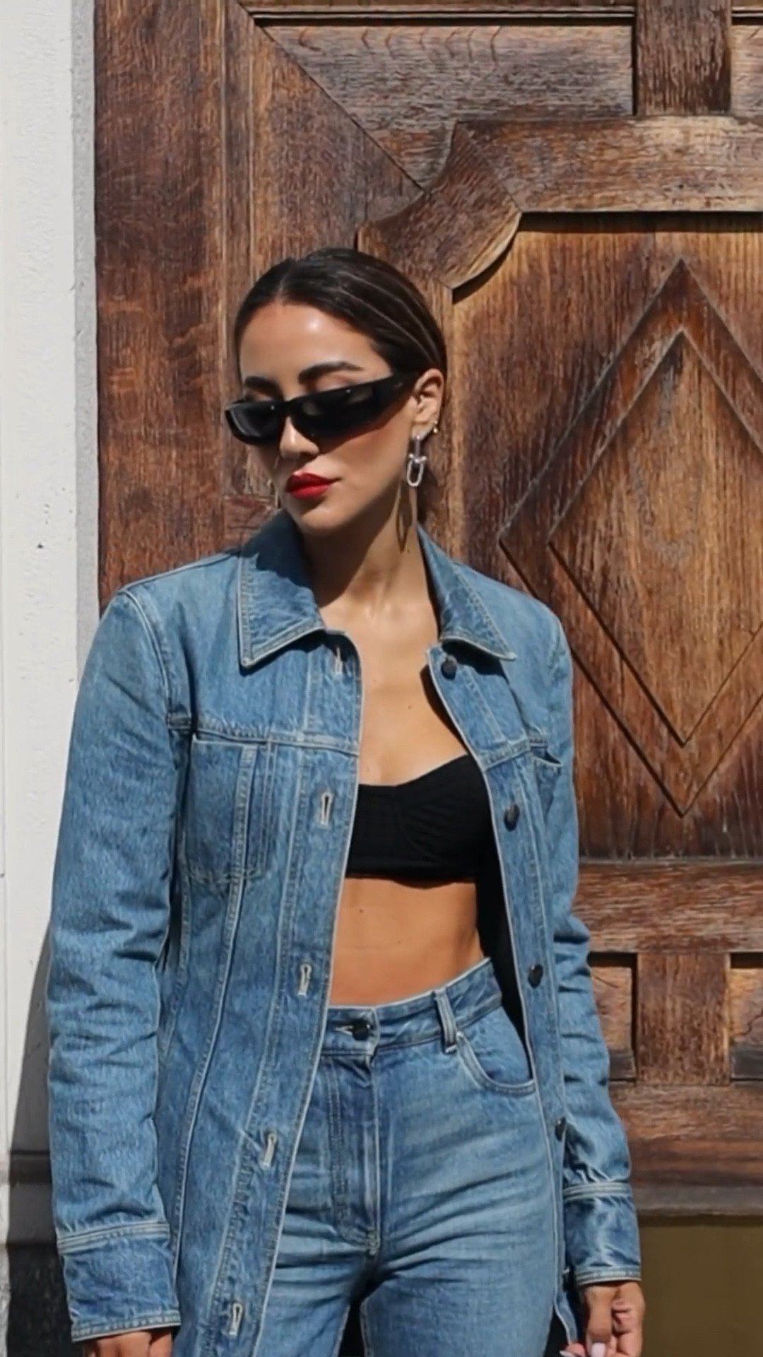 Pop of red for my first ever Ferragamo show.