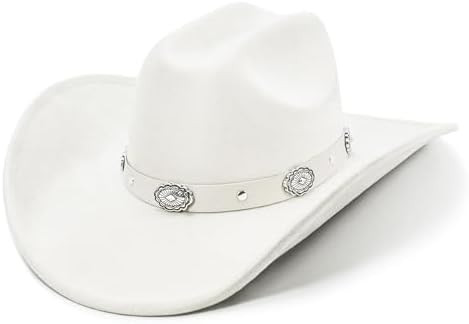 FLUFFY SENSE. Cowboy Hat for Women and Men with Shapeable Wide Brim - Felt Cattleman Western Hats... | Amazon (US)