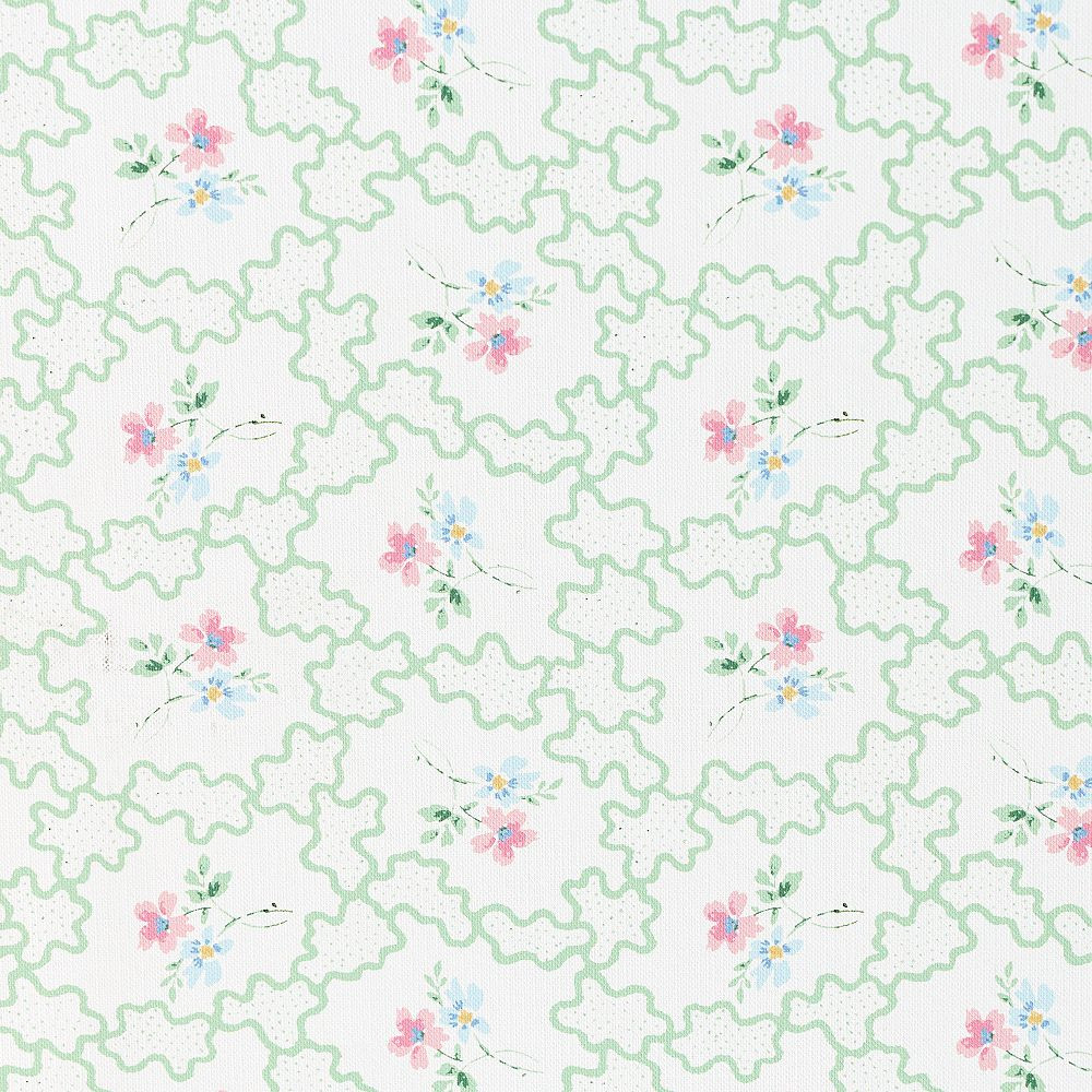 Hill House Home Green Clematis Scallop Wallpaper | Pottery Barn Teen