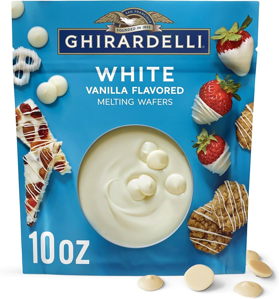 GHIRARDELLI White Vanilla Flavored Melting Wafers, 10 OZ Bag | Amazon (US)