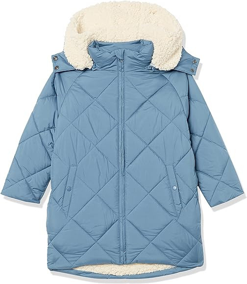 Amazon Essentials Girls and Toddlers' Long Quilted Cocoon Puffer Coat | Amazon (US)