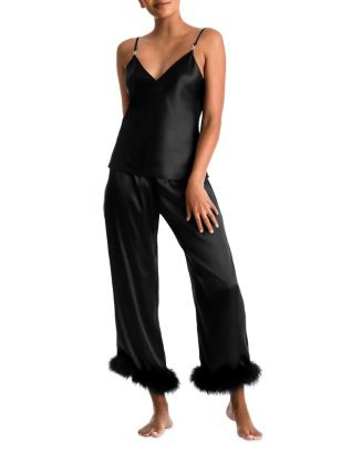 Noelle Cami & Feather Trim Pajama Set | Bloomingdale's (US)