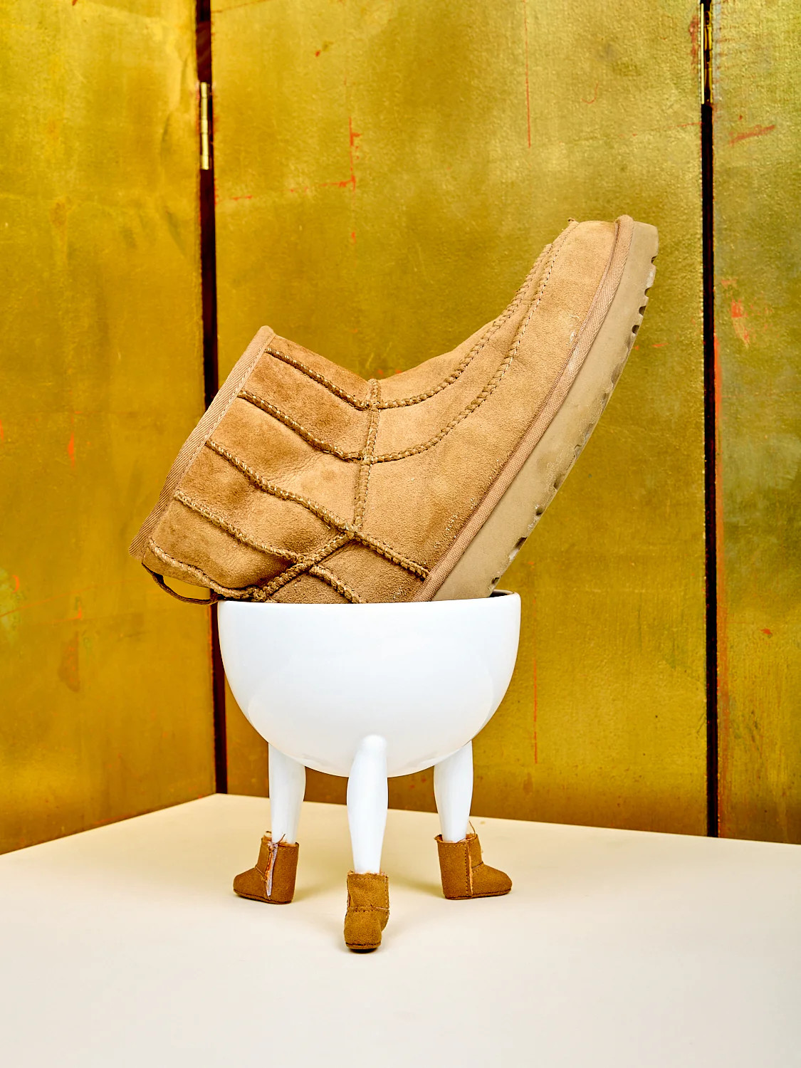 Leg Bowl with Suede Boots or Knit Socks | Coming Soon