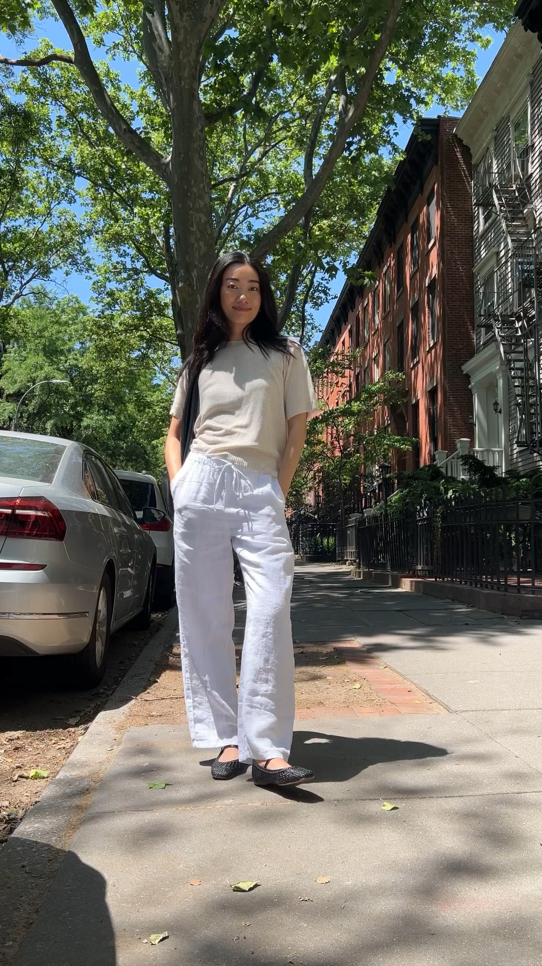 mesh tee and linen pants 

#LTKStyleTip #LTKSeasonal #LTKVideo