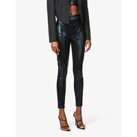 Embossed skinny high-rise faux-leather trousers | Selfridges