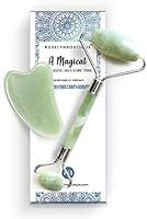 Natural Jade Roller For Face - Gua Sha Scraping - Aging Wrinkles, Puffiness Facial Skin Massager Tre | Amazon (US)