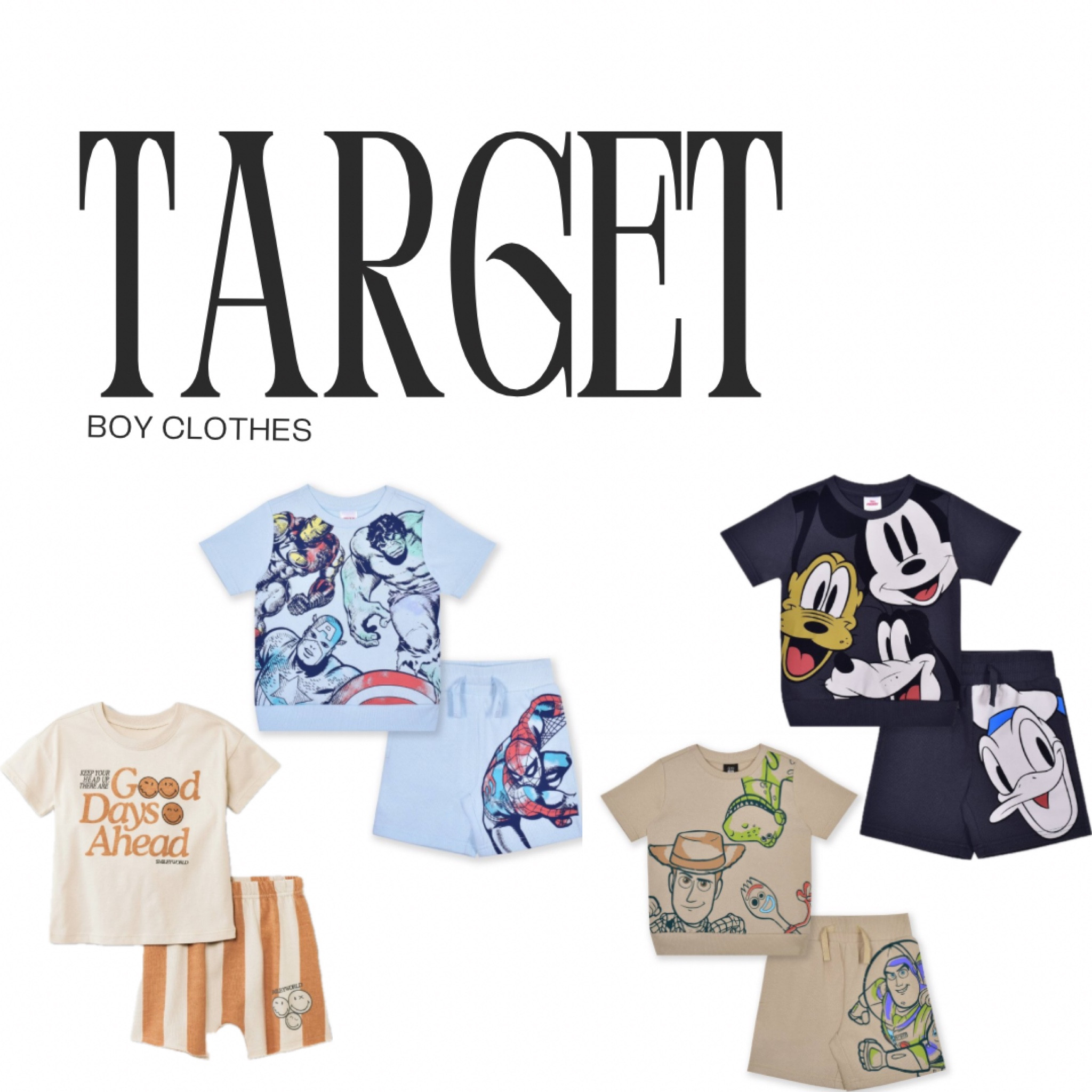 I would say these are Zara dupe sets! Love the prints & materials. My little boy is wearing size 18 months 🥰