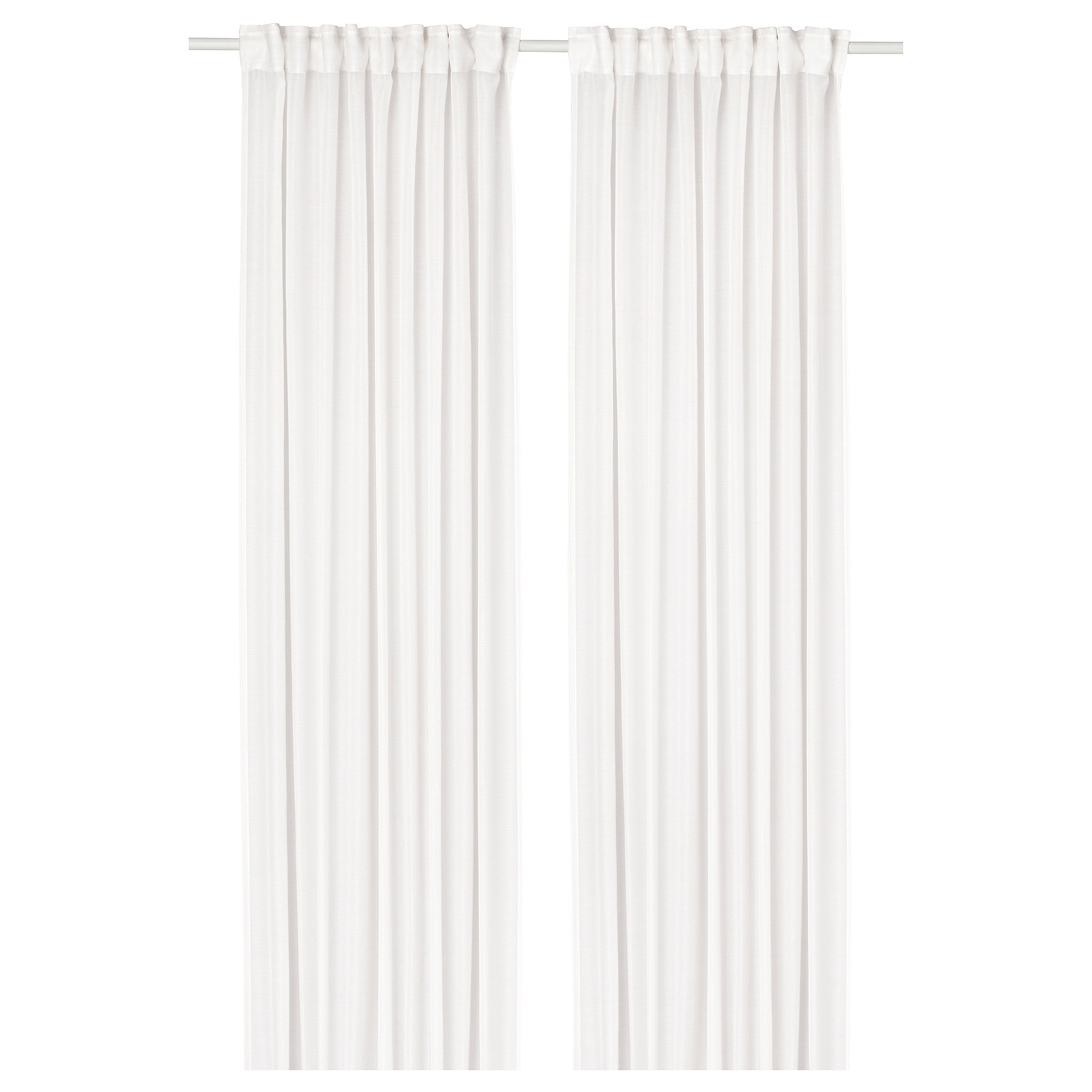 STENFRÖ Sheer curtains, 1 pair, white/with heading tape, 57x98 " | IKEA US