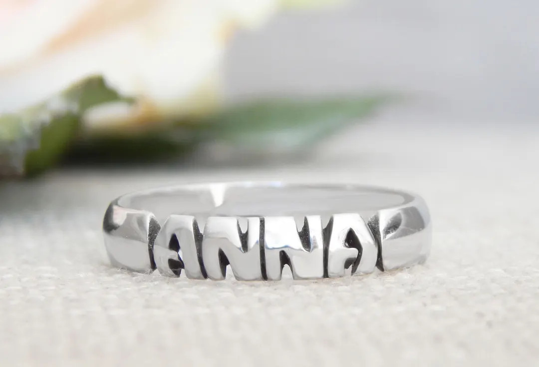 Name Ring - Sterling Silver - Personalized Jewelry | Etsy (Global)
