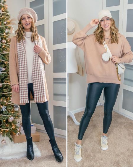Elevated or athleisure!? Which outfit do you prefer with these leggings?
I’ve had these leggings a few years now and I prefer them to my spanx. They are currently on sale for under $60! I’m in a size small.
I’m wearing a medium in the 1/4 zip.
I’m wearing a size small in the tunic sweater and coatigan. 
Both the boots and the shoes fit TTS in my experience.

Black faux leather leggings outfit | black leggings outfits | Amazon fashion finds | Amazon outfits | winter outfits


#LTKSeasonal #LTKstyletip #LTKfindsunder50