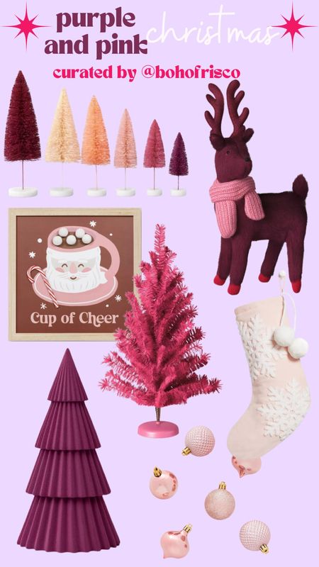 New!! Pink & purple non-traditional Christmas decorations- colorful home finds - hot pink and fun new target items for home or apartment decor 

#LTKSeasonal #LTKhome #LTKunder50