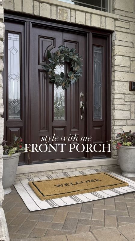 Style with me our front porch! I used my favorite planters from Walmart and real flowers from Home Depot. 

#walmart @walmart #walmartfinds #frontporch #realflowers #frontporchdecor 

#LTKhome #LTKSeasonal #LTKVideo