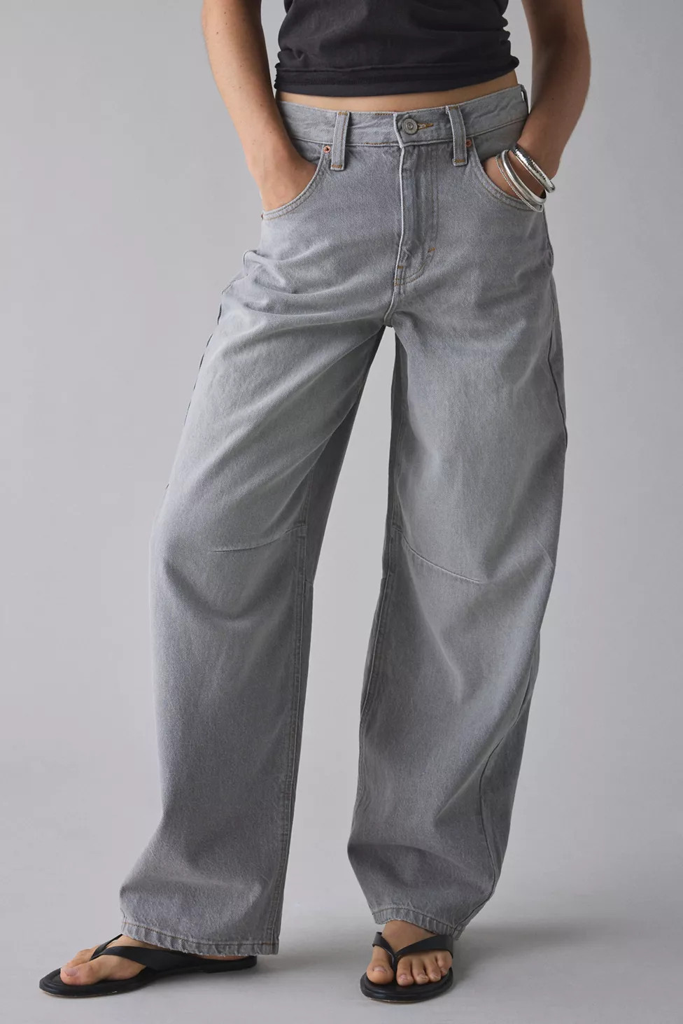 BDG Logan Buckle Baggy Barrel Jeans | Urban Outfitters (US and RoW)
