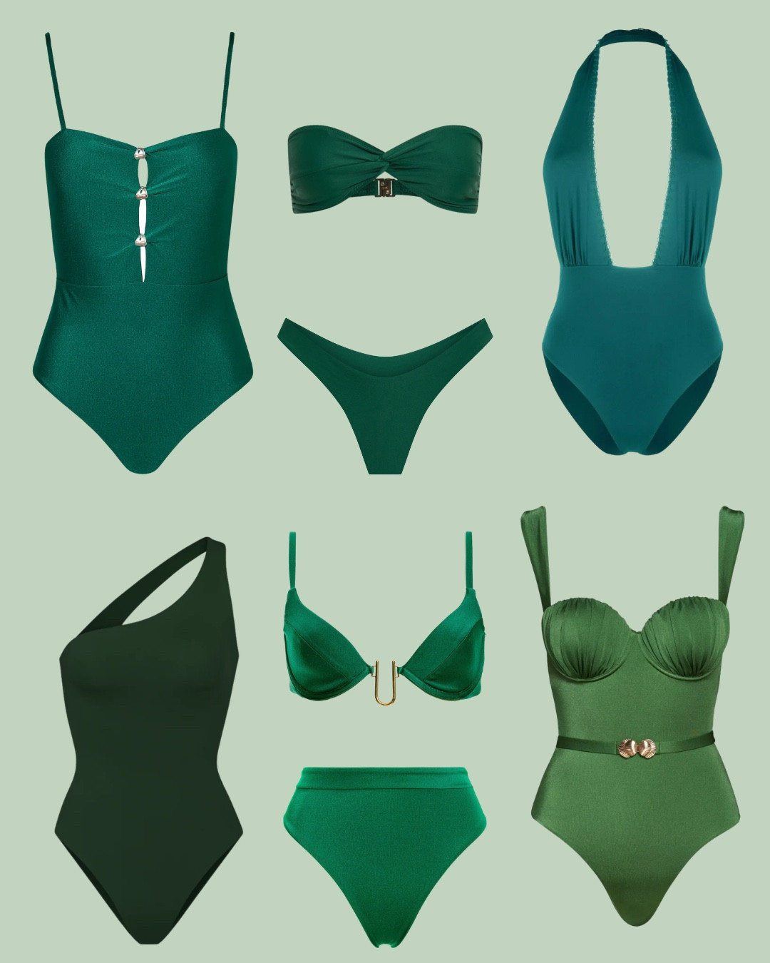 Trending: Jewel Tones 💚
Emerald green | When embraced in swimwear, Emerald Green evokes the vibrancy of tropical foliage while adding a rich depth that feels as luxe as it is flattering.

#LTKSeasonal #LTKSwim #LTKTravel