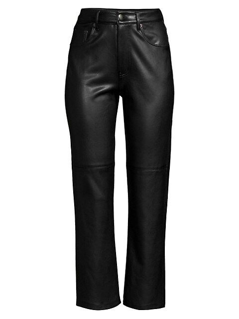 Vegan Leather Straight-Leg Pants | Saks Fifth Avenue