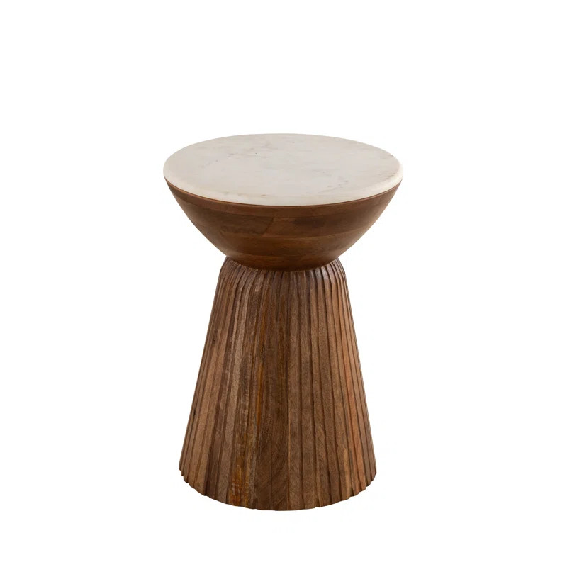 Cheridwen Marble Top End Table | Wayfair North America