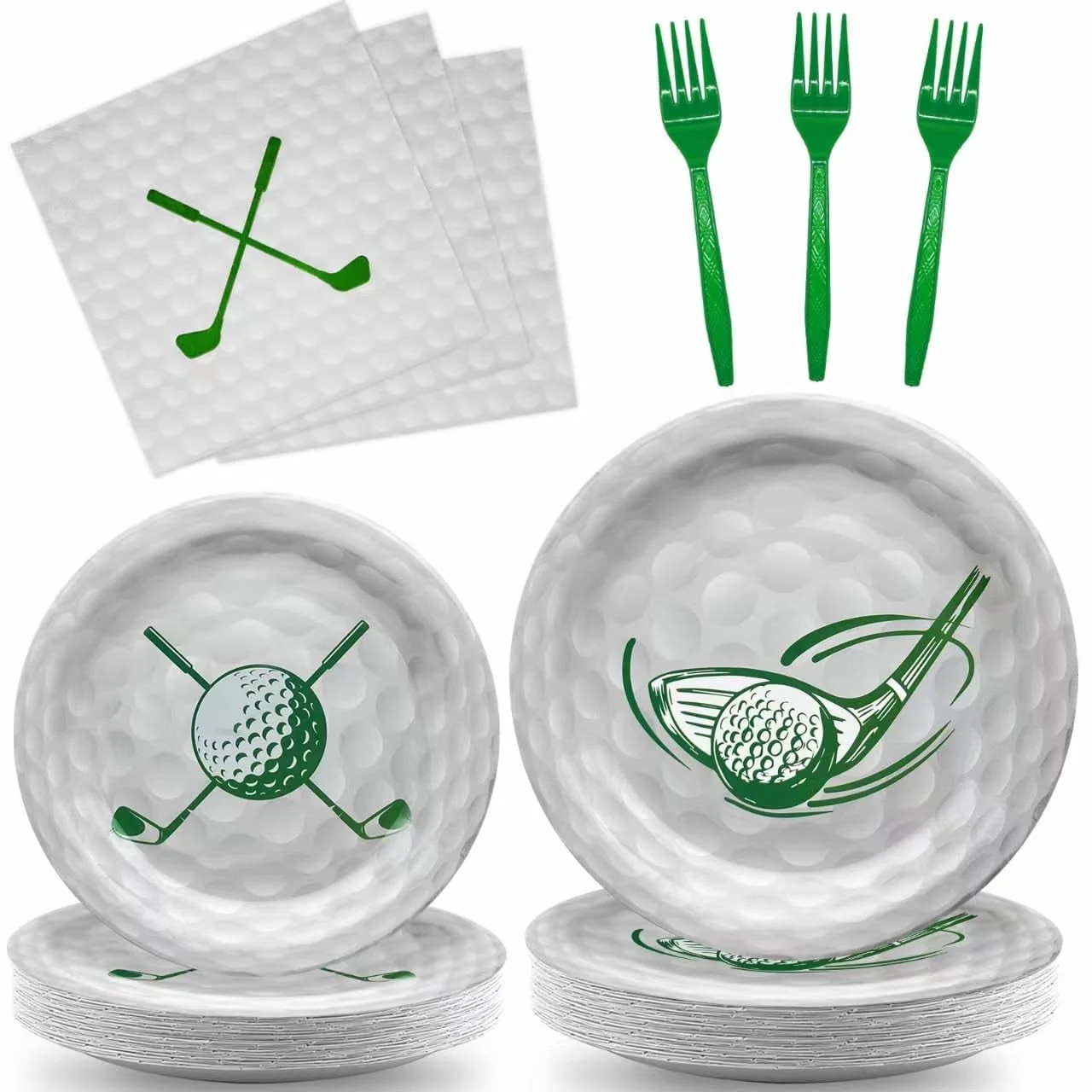96 Pcs Golf Party Supplies Paper Plates Napkins Golf Party Birthday Tableware Kit Decorations Fav... | Walmart (US)
