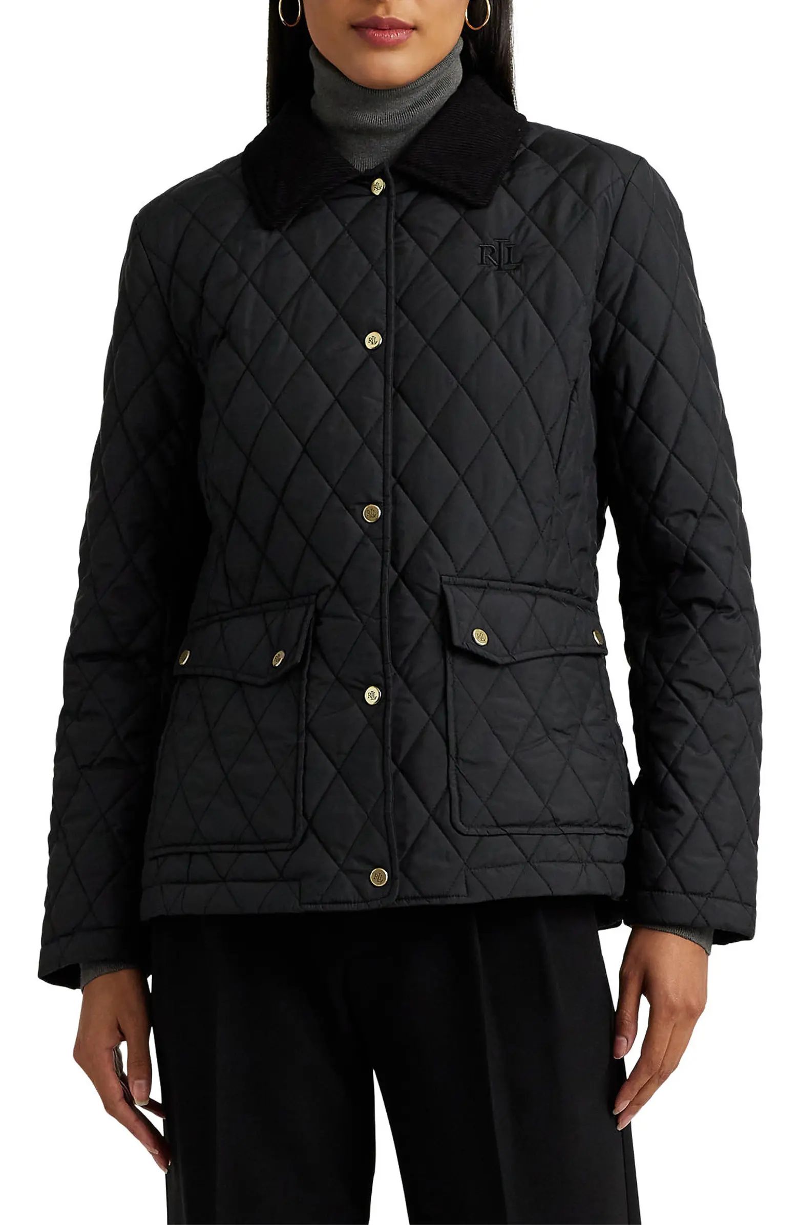 Quilted Corduroy Collar Barn Jacket | Nordstrom