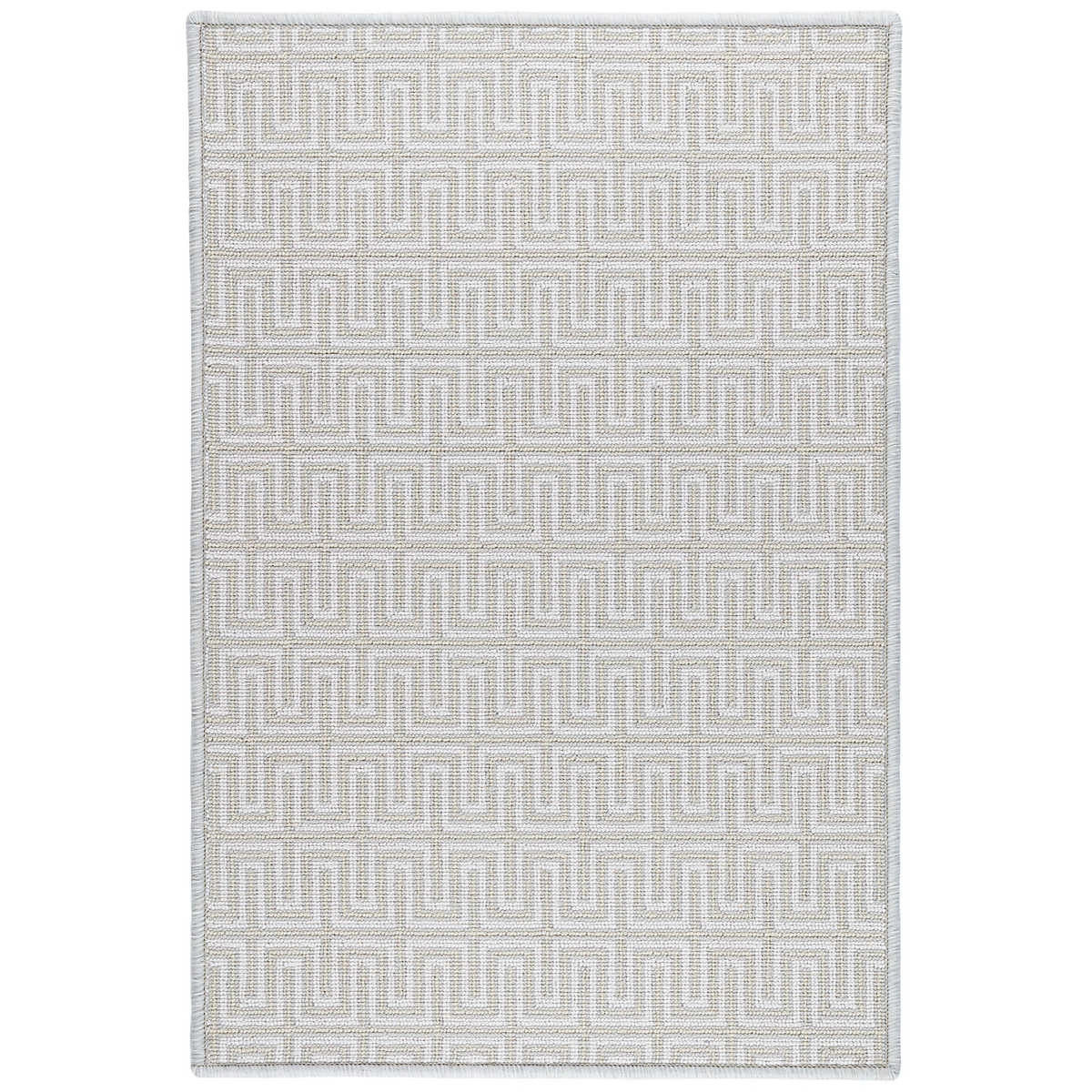 Maze Platinum Woven Wool Custom Rug | Annie Selke