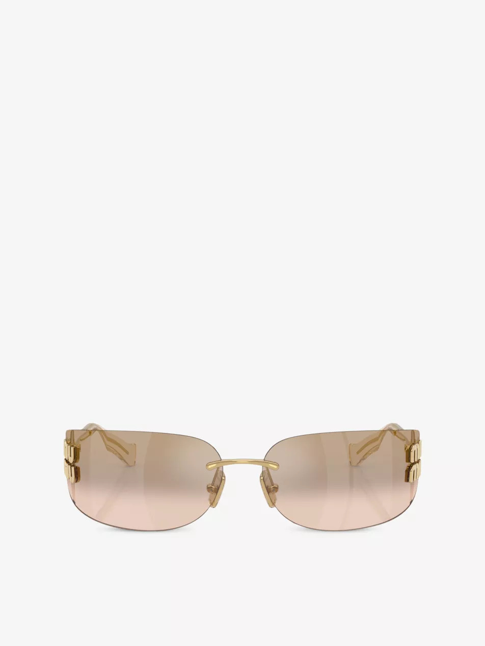 MU A51S Square-Frame Metal Sunglasses | Selfridges