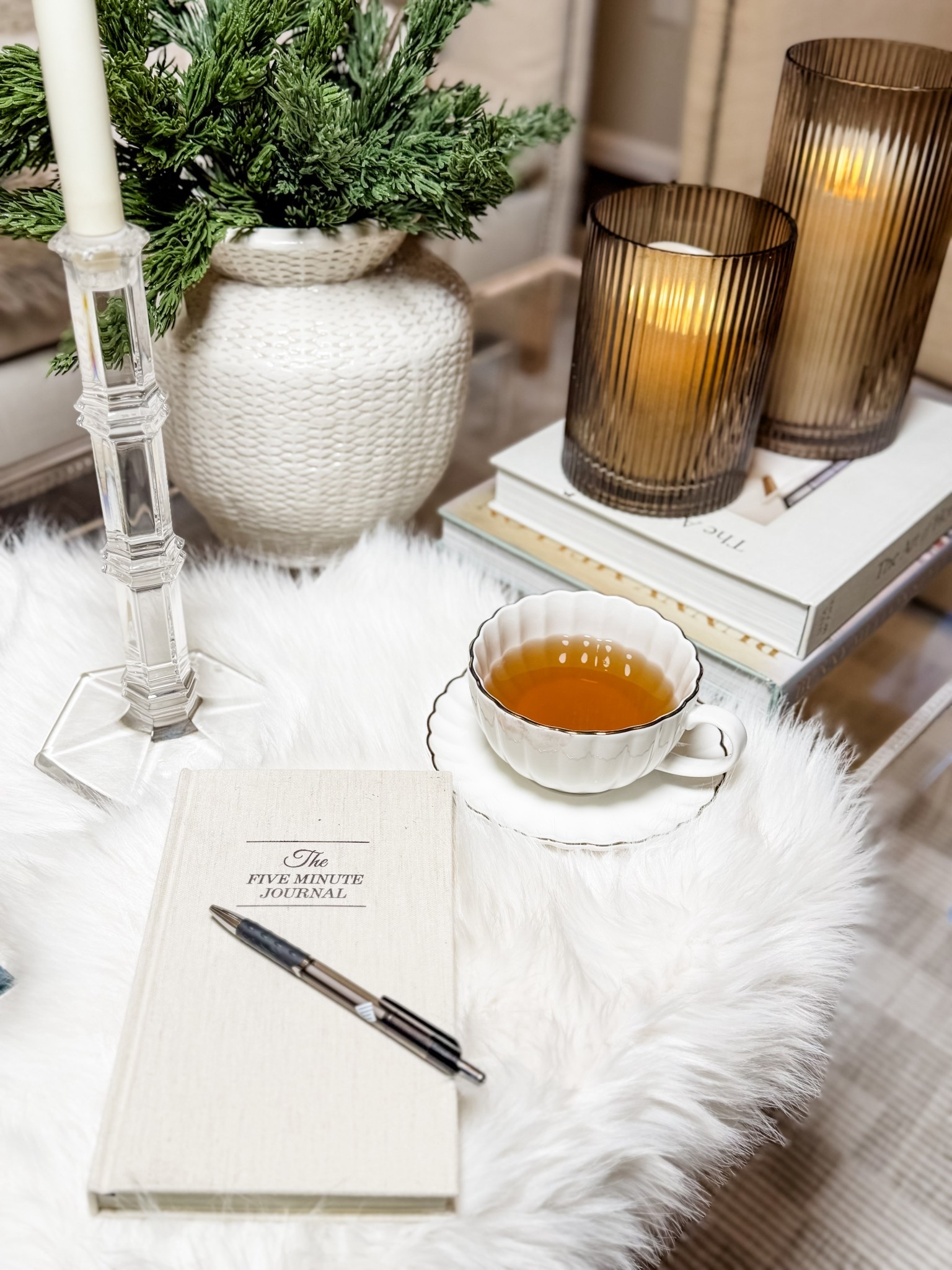 A gentle reset for the new year..journaling by candlelight, tea steeping, and mornings that slowly put you back together. 🤍

#LTKSaleAlert #LTKHome #LTKFindsUnder100