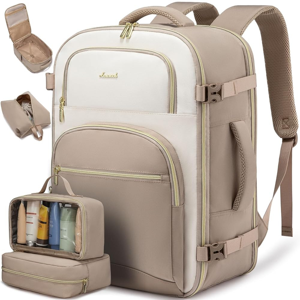 LOVEVOOK Travel Essentials Carry on Backpack 40L Travels Backpack for Women,Waterproof TSA Person... | Amazon (US)