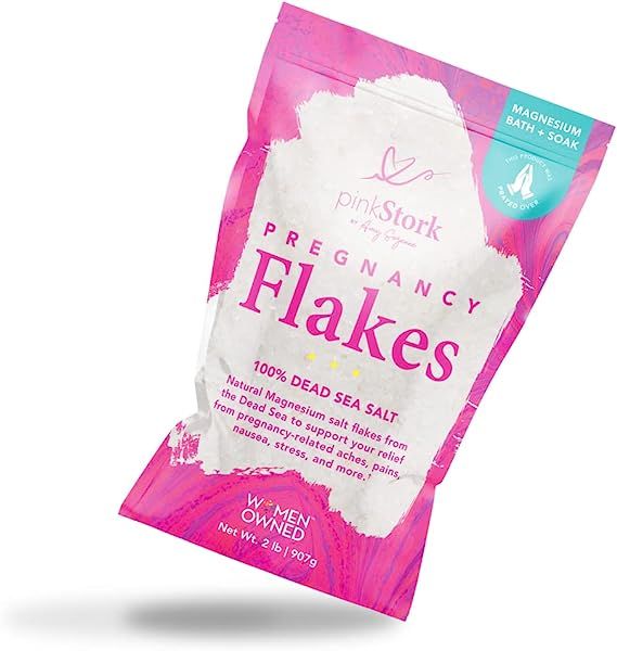 Pink Stork Pregnancy Flakes: Bath Salts with Pure Magnesium (Unscented), Alleviates Pregnancy Ach... | Amazon (US)