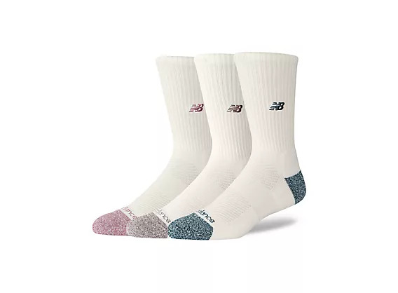 New Balance Unisex Active Premium Crew 3 Pack Socks 3 Pack - Beige/Brown (Size XL) | New Balance Athletics, Inc.